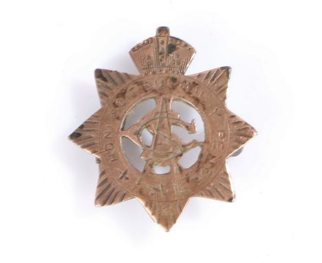 First World War silver sweetheart badge to the Army Service Corps, maker 'A BROS', pin missing