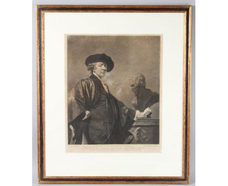 VALENTINE GREEN (1739-1813) AFTER JOSHUA REYNOLDS Portrait of Joshua Reynolds, Knight, President of the Royal Academy, mezzot