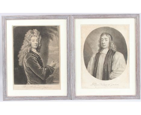 ISAAC BECKETT (1653-1719) AFTER I RIBY Portrait of Henry Bishop of London, mezzotint, 35cm x 26cm and J SMITH AFTER G KNELLER