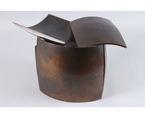 BRYAN KNEALE RA (b.1930) untitled abstract sculpture, bronze, base stamped BK 77 height 25cm