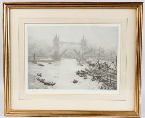 WILLIAM LIONEL WYLLIE (1851-1931) Tower Bridge on the River Thames' print no.61 from an edition of 950 by Heritage Prints Lim
