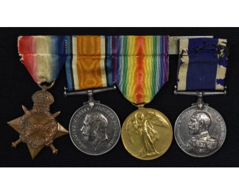 Medals, Royal Marines, Great War group: 1914 star, British War medal, Victory medal Long Service Good conduct (Naval), latter