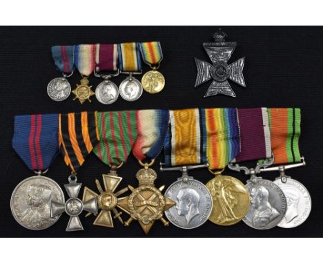 Medals, World War one, an important Great War group of 8 to Sgt. William.Rowland Wright 4th King's Royal Rifle Corps, 1911-19