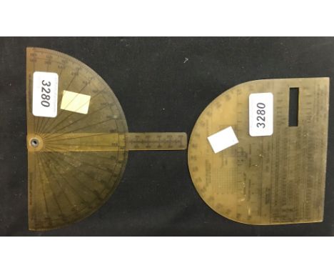 World War 1 - a British Army celluloid Machine Gun Protractor;  another, United Metal Engraving Co, Ltd (2) Condition Report: