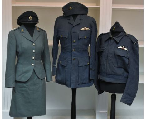 World War Two - an RAF uniform and cap; Women's Royal Army Corps uniform (qty) Condition Report: Unfortunately neither are la