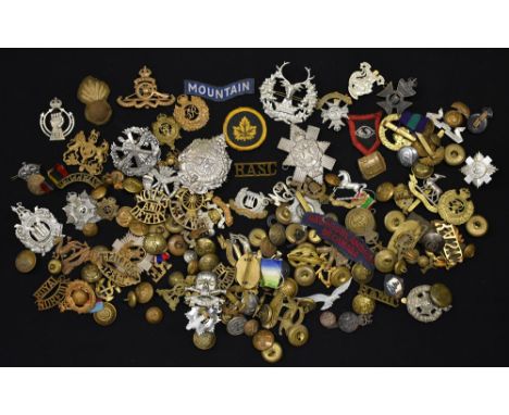 Cap Badges - various regiments, Scottish Horse, Leicestershire Regiment, Notts and Derby, bakelite ATS and Army Catering Corp