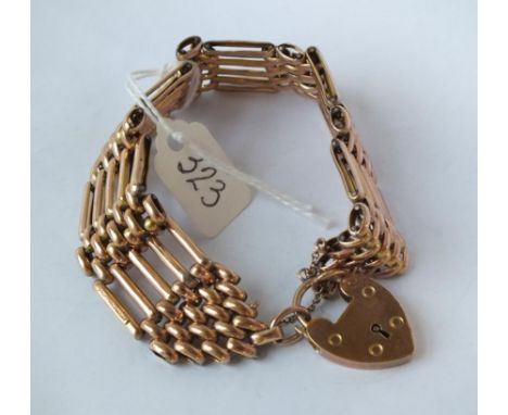 9ct. gate bracelet 23g.         