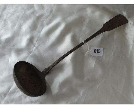 Georgian Scottish fiddle pattern soup ladle, Edin 1832 by TAF 215g.  