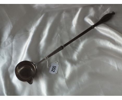 Georgian toddy ladle with turned wooden handle, 14” long Lon    