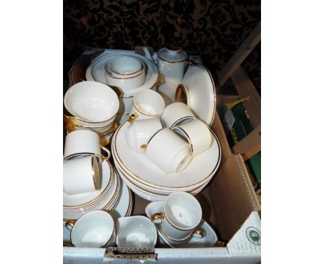 An Arklow Ironstone white and gilt tea service 
