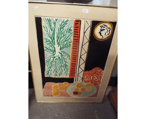 HENRI MATISSE lithograph poster 'Travail & Joie' signed in the plate, originally purchased in 1965 from the Redfern Gallery, 