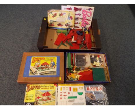 A mixed lot to include Meccano, The Collectable Barbie Doll annual and a Bayko building set
