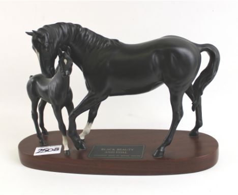 Beswick Connoisseur model Black Beauty and foal: 