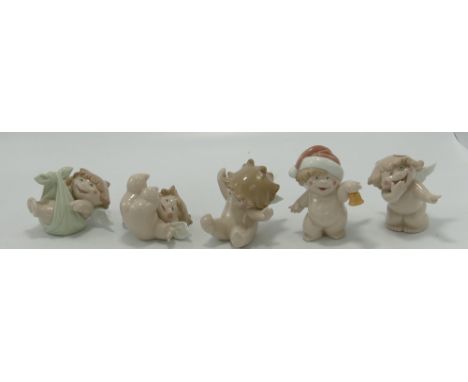 A group of Nao cheeky children figures: (5) 