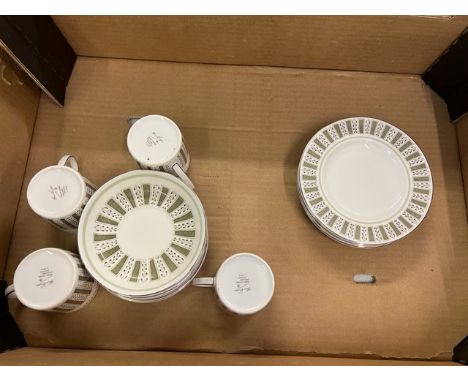 A collectio of Susie Cooper Persia Patterned Cups, Saucers &amp; side plates: