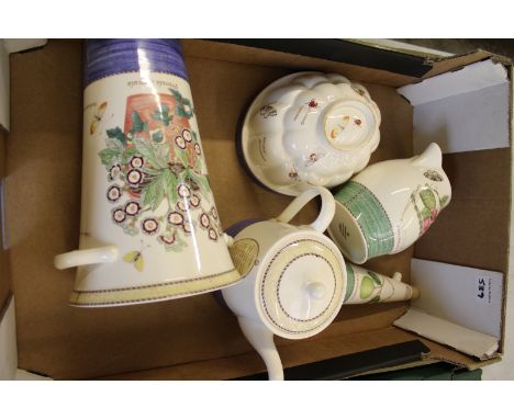 A collection of Wedgwood Sarah's Garden Pattern items to include: teapot, jelly mold, vase etc 