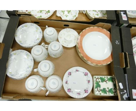 Minton Park Lane cups and saucers: together with Wedgwood candlestick, bowls, trinklet box 