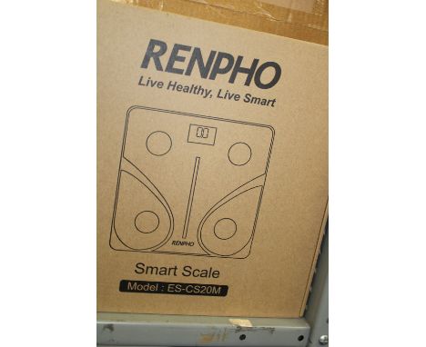 Amazon returned items: boxed Renpho bluetooth weighing scales (15). 