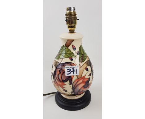 Moorcroft Lamp decorated with Flowers &amp; Berries 