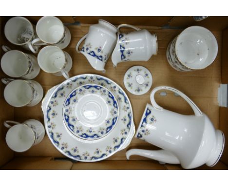 Paragon Coniston coffee set: to include coffee pot, sandwich plate, cups, saucers, milk jug and sugar bowl (1 tray) 