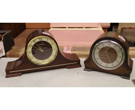 Smiths Art Deco mantle clock: together with a President mantle clock. With keys 