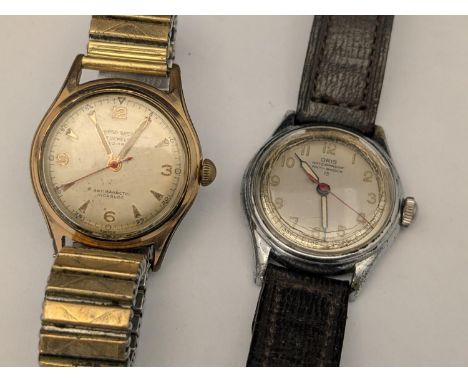 Two vintage watches Oris and Largo Sport both ticking at time of cataloguing