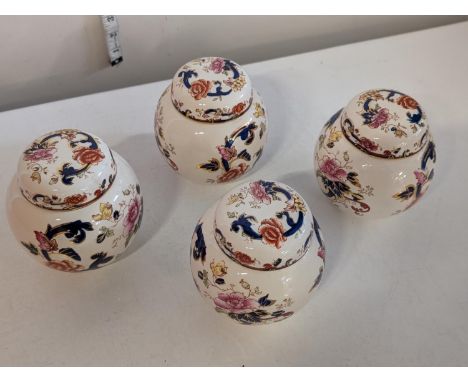 Four Masons Mandalay pattern ginger jars, shipping unavailable