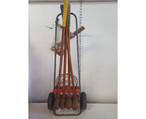 A vintage croquet set, shipping unavailable