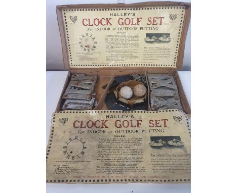 A vintage Halleys clock golf set (looks complete)