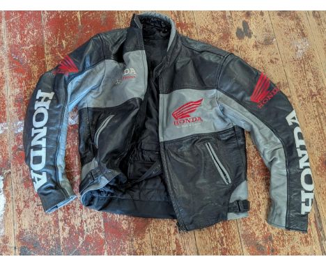 A leather Honda racing jacket size M