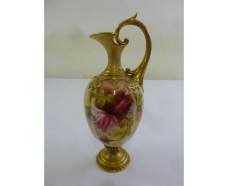 Royal Worcester hand painted jug