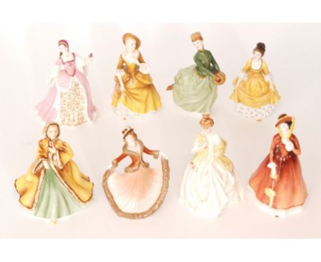  Five assorted Royal Doulton lady figurines comprising Coralie HN2307, Sandra HN2275, Julia HN2705, Grace HN2318 and Rachel H