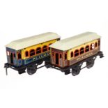 2 Bub? Pullman-Wagen, Spur 1, CL, uralt, Dächer nachlackiert, Z 3