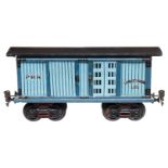 Märklin amer. Güter- und Pferdetransportwagen 1872, Spur 1, uralt, HL, ”PRR”, 4 ST, 4 A, leichte
