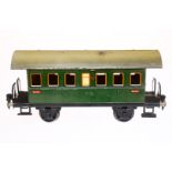 Märklin Personenwagen 1807, Spur 1, CL, starke Gebrauchs- und Alterungsspuren, L 26,5, Z 3