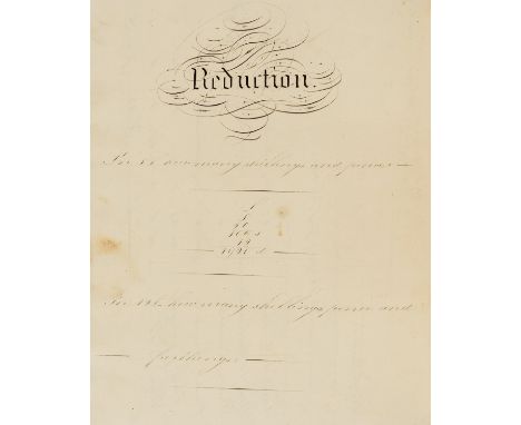 NO RESERVE Georgian Education.- Heptenstall (John) Mathematical exercise book, some calligraphic decorated subtitles, manuscr