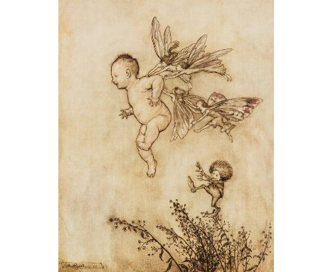 Rackham (Arthur).- Barrie (J.M.) Peter Pan in Kensington Gardens, 50 colour plates tipped-in by Rackham, captioned tissue gua