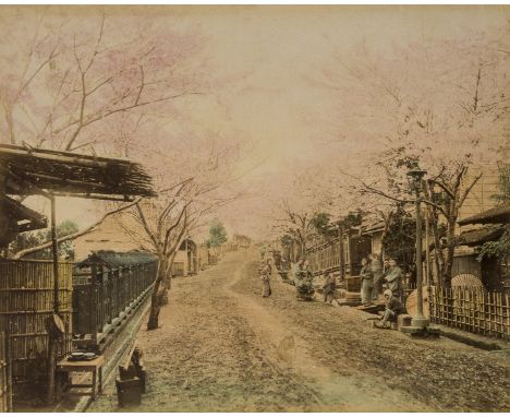 Japan.- Two photograph albums of views and peoples of Japan, c.120 albumen prints on 81pp., some tinted by hand, some with li