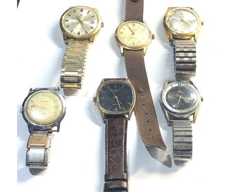 Selection of 6 vintage mechanical wristwatches 
