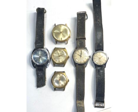Selection of 6 vintage mechanical wristwatches 