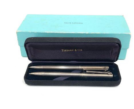 2 boxed sterling silver Tiffany &amp; co pen and pencil 