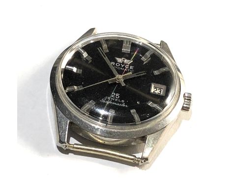 Royce Safemaster automatic date swiss 25 Jewels Vintage Wrist Watch.in working order but no warranty given 