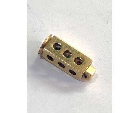 Vintage 9ct gold swivel traffic light charm weight 1.5g 
