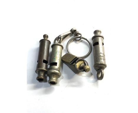 Selection of antique / vintage whistles 