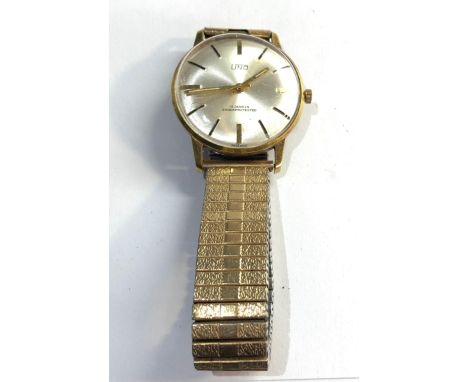 Vintage Uno 17 jewel  gents wristwatch winds and ticks but no warranty given 