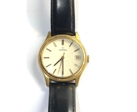 Gents Omega manual wind date wristwatch the watch winds and ticks but no warranty given 
