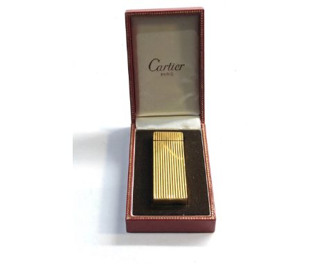 Boxed cartier cigarette lighter lid comes away a/f 