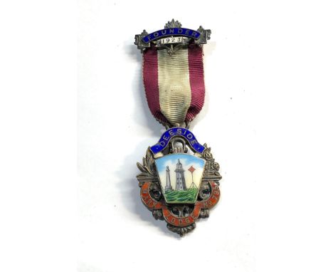 1923 silver and enamel masonic medal / jewel Dee side mark lodge No 795 