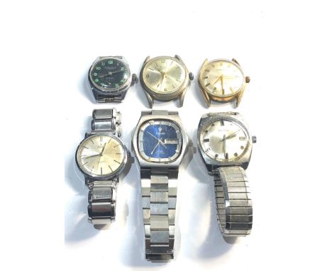 Selection of 6 vintage mechanical wristwatches 