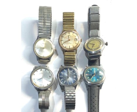 Selection of 6 vintage mechanical wristwatches 
